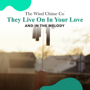 32-Inch Memorial Sympathy Wind Chimes with Greeting Card