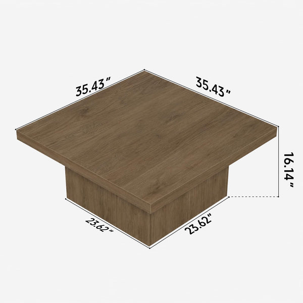 Square Coffee Table with Large Tabletop