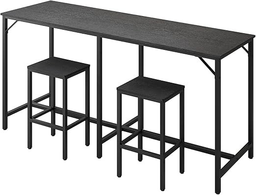 70.9" 3-Piece Bar Table and Chairs Set