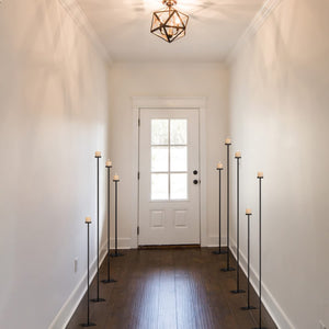 60-Inch 9-Arm Floor Candelabra Holder | Tall Metal Candlestick Stand