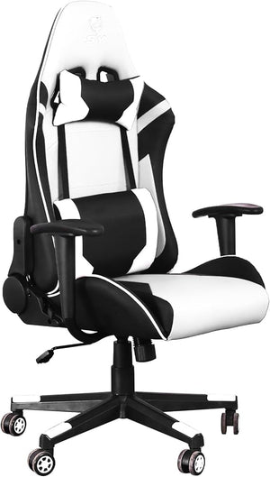 Ergonomic Gaming Chair with Massage Lumbar Support & Adjustable Headrest