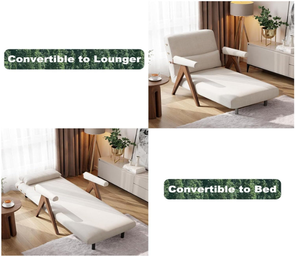 3-in-1 Convertible Sleeper Chair Sofa Bed with Adjustable Backrest