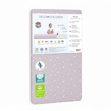 Breathable 2-Stage Crib & Toddler Mattress | Waterproof, Machine Washable