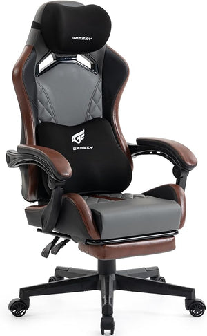 Ergonomic Gaming Chair with Footrest & Recliner