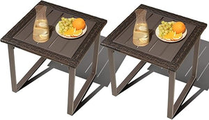 PE Wicker Outdoor Patio Side Table