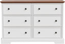 6-Drawer Dresser with Anti-Tip Kit – White Bedroom Chest