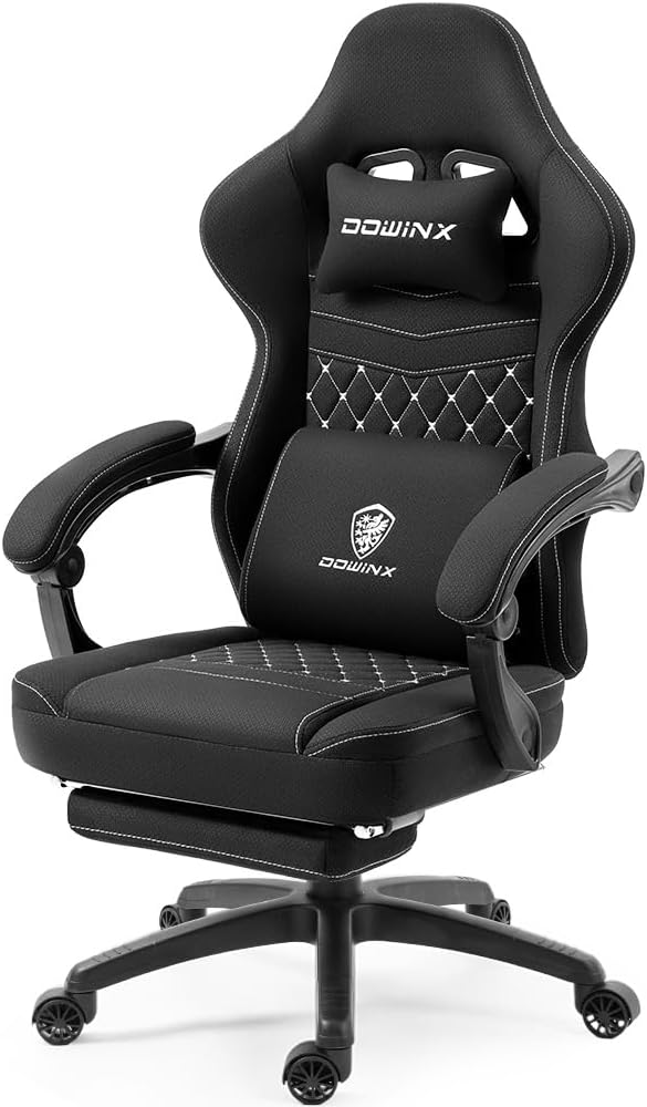 Ergonomic Gaming Chair with Pocket Spring Cushion & Footrest
