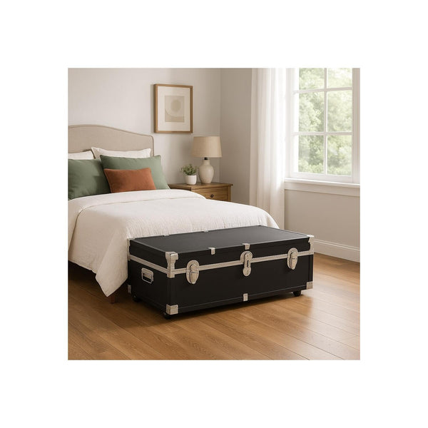 Under-Bed Storage Trunk with Wheels & Lock