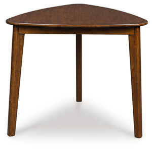 Triangle Dining Table, Mid-Century Modern, Seats 3
