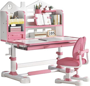 Kids Height-Adjustable Desk and Chair Set
