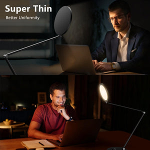 LED Desk Lamp with Swing Arm & Webcam Fill Light