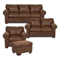 4-Piece Sleeper Sofa Set – Microfiber with Pull-Out Bed