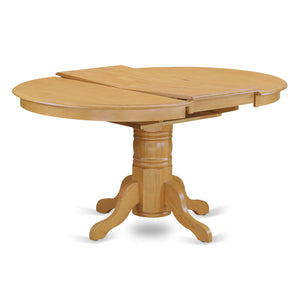 Oval Dining Table Set with Butterfly Leaf & Wood Chairs