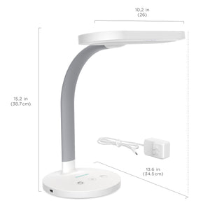 2-in-1 Light Therapy & Task Desk Lamp – UV-Free Full Spectrum LED, 10,000 LUX