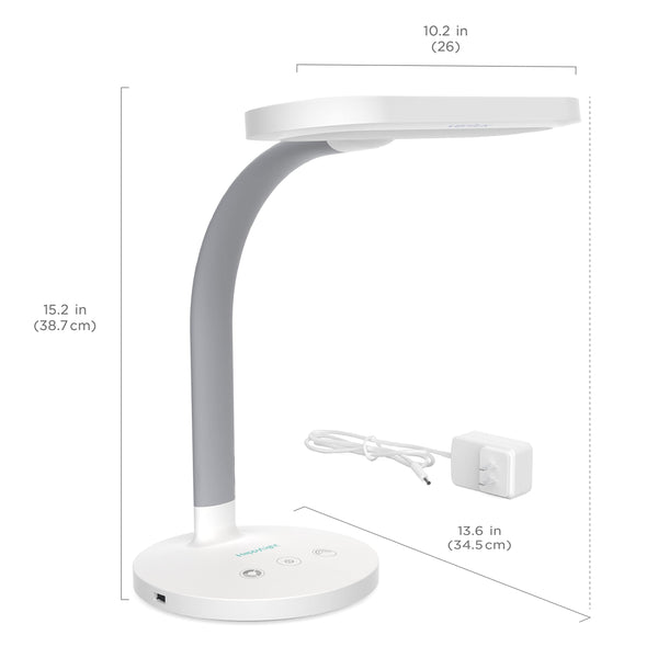 2-in-1 Light Therapy & Task Desk Lamp – UV-Free Full Spectrum LED, 10,000 LUX