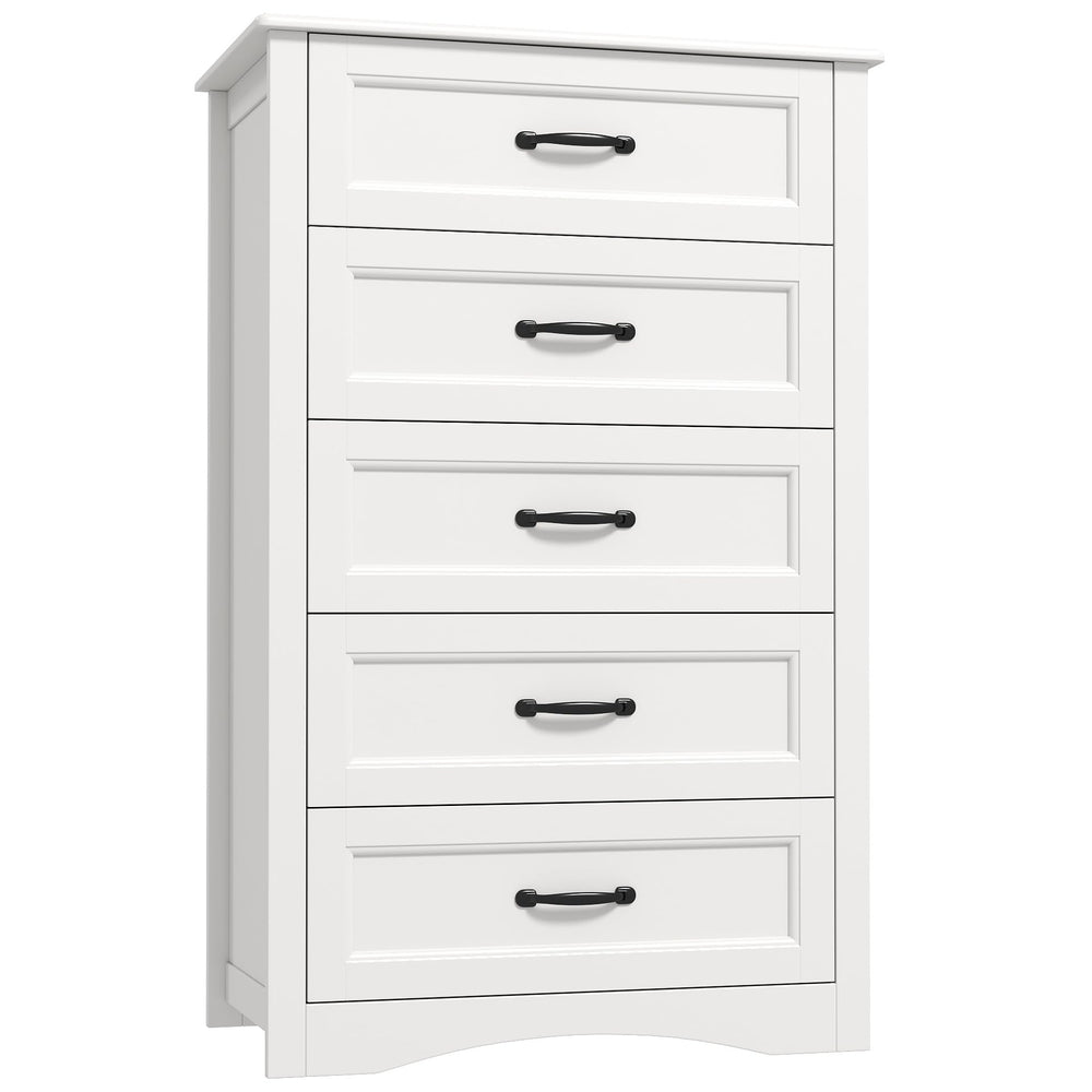 5-Drawer Wood Dresser Storage Cabinet