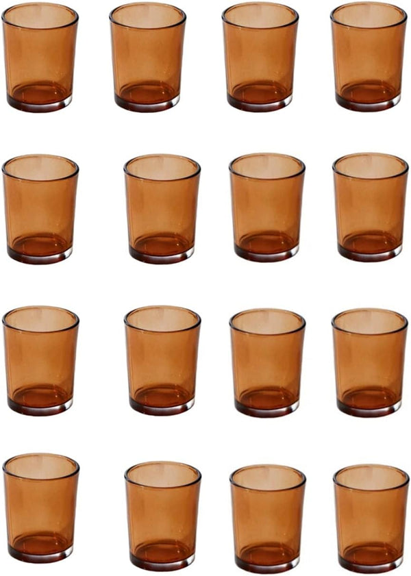 Amber Glass Votive Candle Holders – Set of 96