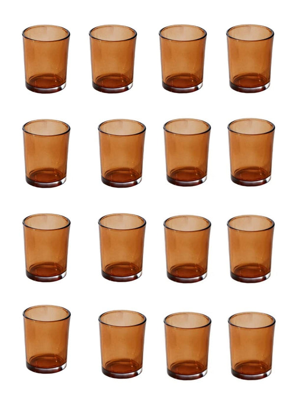 Amber Glass Votive Candle Holders – Set of 96