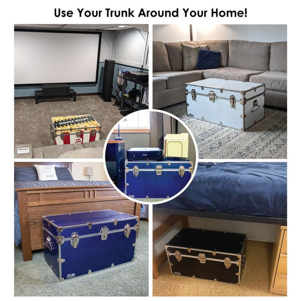 XL Steel Storage Trunk – 32 x 18 x 18.5 Inches