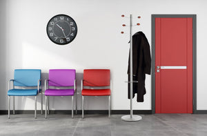 Large Round Analog Wall Clock – Black