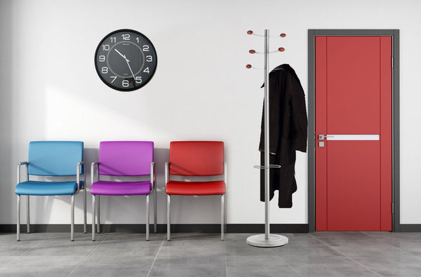 Large Round Analog Wall Clock – Black