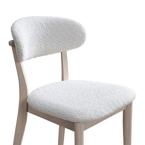 Mid-Century Modern Upholstered Wood Dining Chair — Set of 2