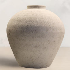 Large Round Ceramic Vase – Rustic Farmhouse Decor