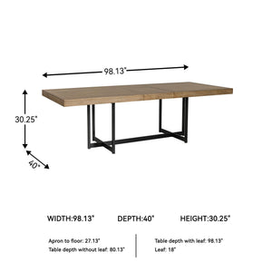 Casual Extension Dining Table with Trestle Base
