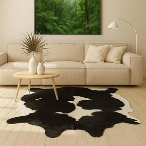 Genuine Cowhide Rug 6x7 ft – Hair On, Western & Rustic Home Decor