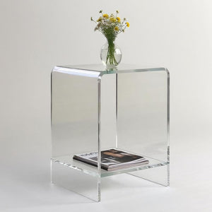 Clear Acrylic End Table & Nightstand – 2 or 3 Tier