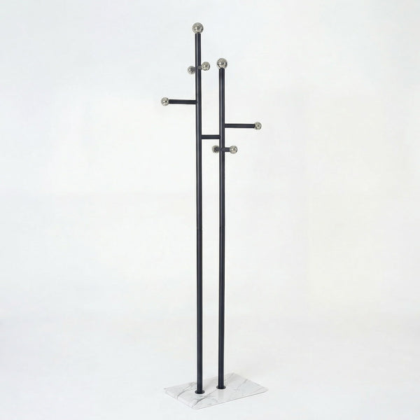 Heavy Duty Freestanding Coat Rack with Marble Base & 14 Hooks