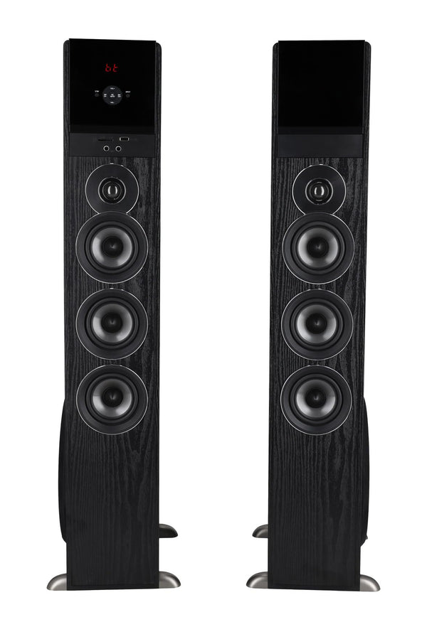 Powered Home Theater Tower Speaker System with 10" Subwoofers & Karaoke