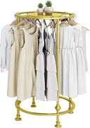 Round Rotating Garment Rack with Topper