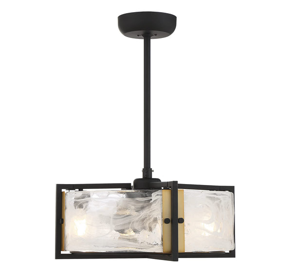 Hayward Fan D'Lier Ceiling Fan with LED Lights – Matte Black & Brass