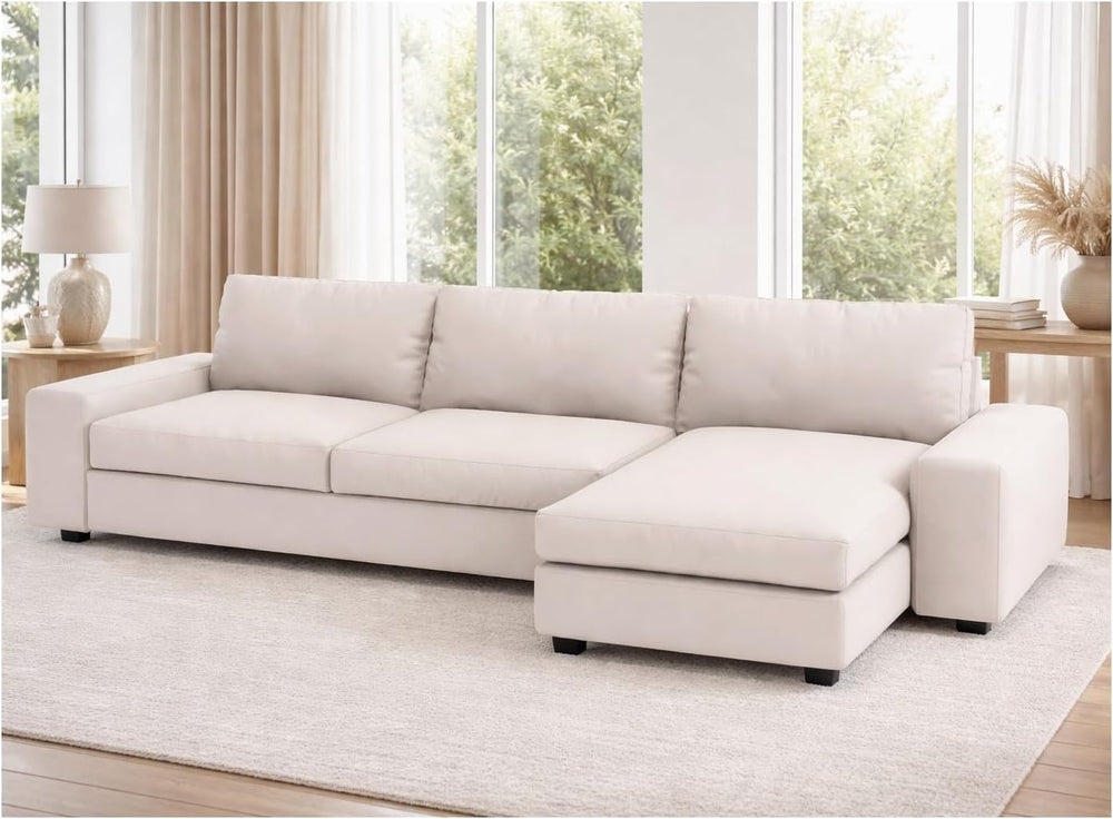 Kivik Sofa with Chaise Sectional Slipcover – Polyester Beige