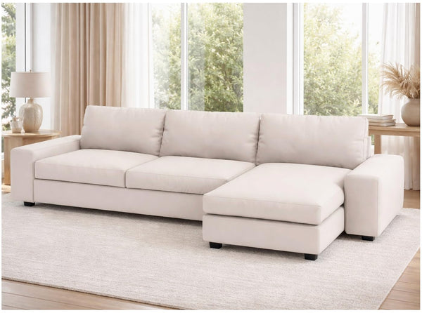 Kivik Sofa with Chaise Sectional Slipcover – Polyester Beige