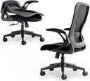 Foldable Ergonomic Mesh Office Chair with Flip-Up Arms