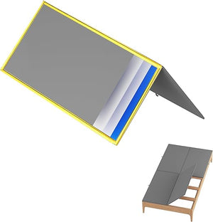Metal Frame Bunkie Board with Foam Top — Foldable, Noise-Free Mattress Support