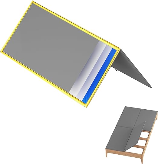 Metal Frame Bunkie Board with Foam Top — Foldable, Noise-Free Mattress Support