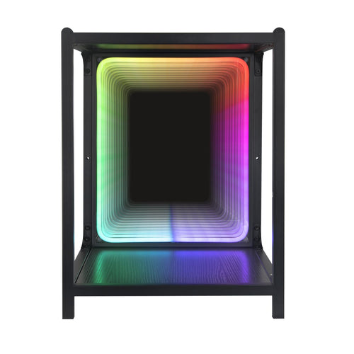 LED Infinity Mirror Display Cabinet with RGBW Lighting