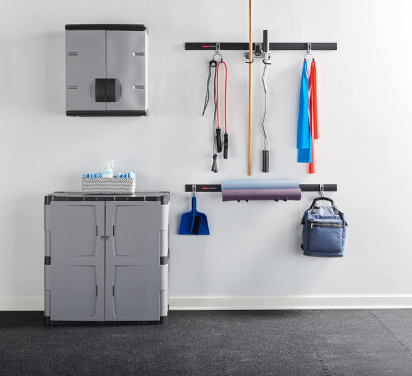 Freestanding Resin Storage Cabinet with Lockable Doors and Shelves