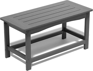 Outdoor HDPE Patio Coffee Table – All-Weather Rectangle Side Table