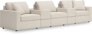 Swivel Glider Rocker Recliner with Hidden Storage – Beige
