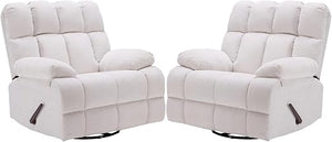 Oversized 360° Swivel Glider Recliner Chair