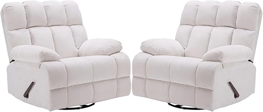 Oversized 360° Swivel Glider Recliner Chair