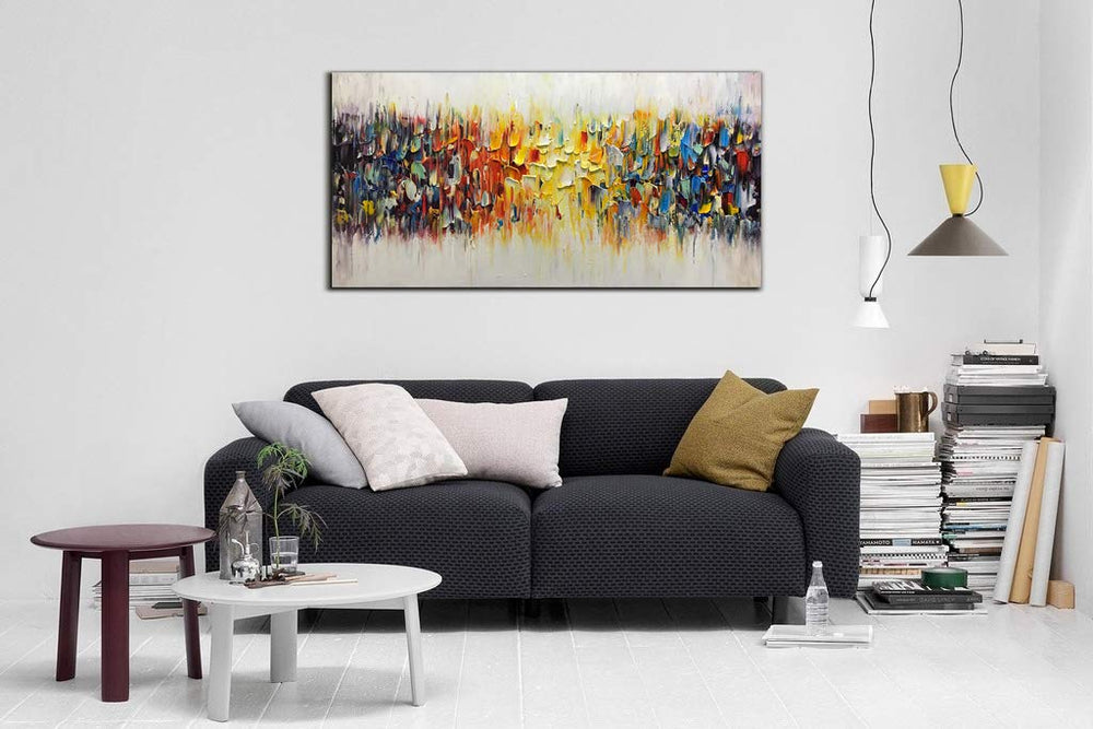 Abstract Knife Oil Painting – Hand Painted Textured Wall Art