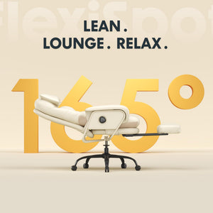 Reclining Chaise Lounge Chair with Footrest & Lumbar Support