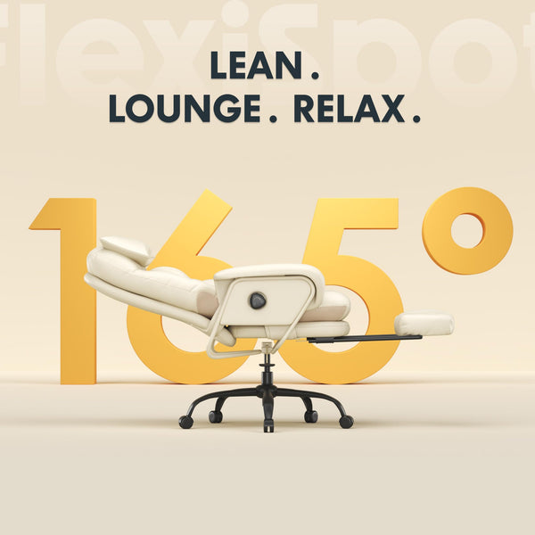 Reclining Chaise Lounge Chair with Footrest & Lumbar Support