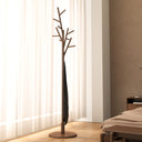 Freestanding Wood Coat Rack Tree with 12 Hooks