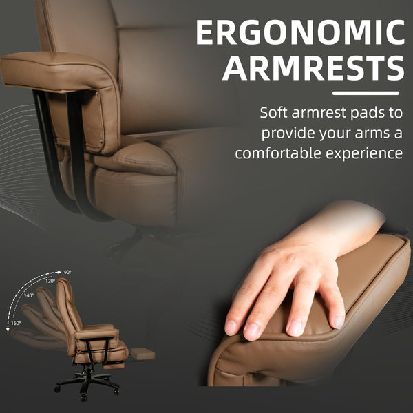 Big and Tall Reclining Office Chair with Footrest